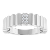 Platinum .04 CTW Natural Diamond Cigar Ring
