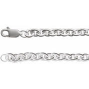 Sterling Silver 4.4 mm Cable 7" Chain
