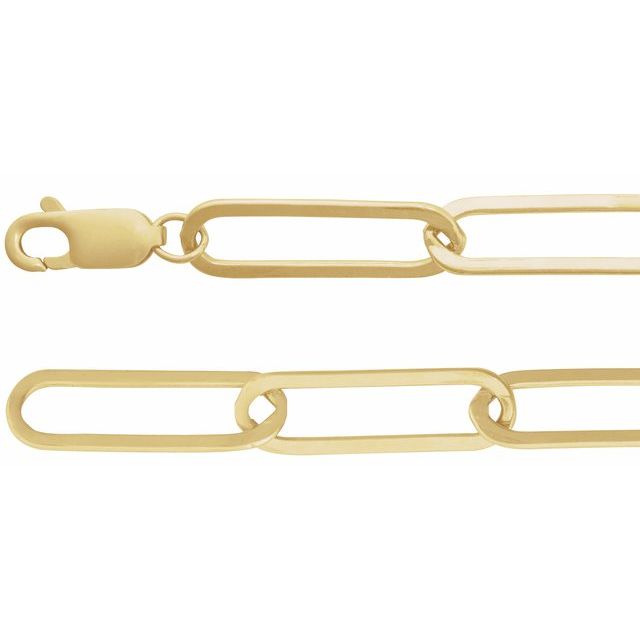 14K Yellow Gold-Filled 6.2 mm Paperclip-Style 20" Chain