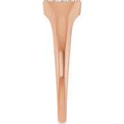 14K Rose 1/8 CTW Natural Diamond Pave Signet Ring