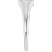 14K White 1/8 CTW Natural Diamond Pave Signet Ring