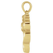 14K Yellow .03 CTW Natural Diamond Serpent Pendant
