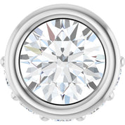 14K White 1/4 CTW Natural Diamond Hidden Halo Pendant