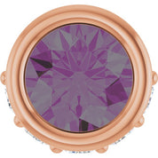 14K Rose Lab-Grown Alexandrite & .07 CTW Natural Diamond Pendant