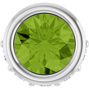 Sterling Silver Natural Peridot & .07 CTW Natural Diamond Pendant