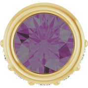 14K Yellow Lab-Grown Alexandrite & .07 CTW Natural Diamond Pendant