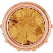 14K Rose Natural Citrine & .07 CTW Natural Diamond Pendant