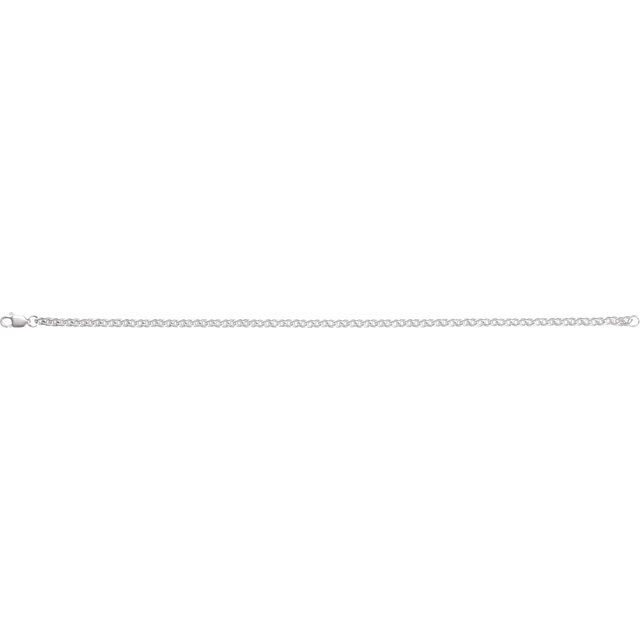 Sterling Silver 2.8 mm Cable 7" Chain