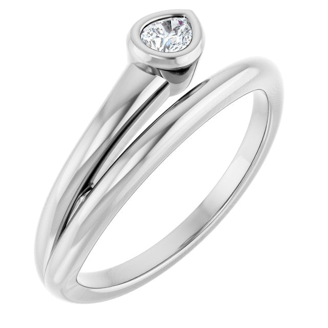 Sterling Silver 1/6 CT Lab-Grown Diamond Ring