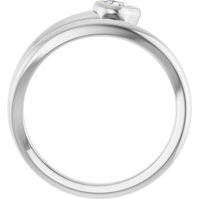 Sterling Silver 1/6 CT Lab-Grown Diamond Ring
