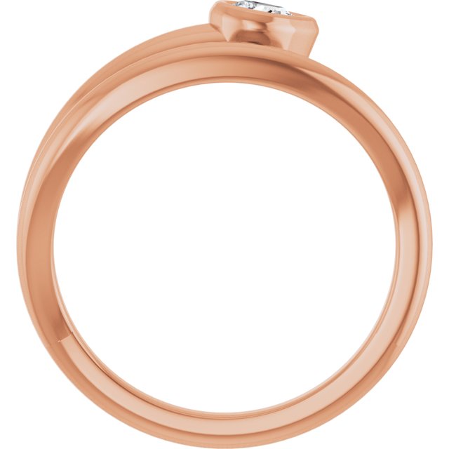 14K Rose 1/6 CT Lab-Grown Diamond Ring