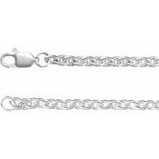 Sterling Silver 2.8 mm Cable 7" Chain