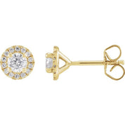14K Yellow 1/2 CTW Lab-Grown Diamond Stud Earrings
