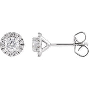 14K White 1/2 CTW Lab-Grown Diamond Stud Earrings