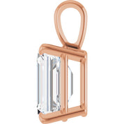 14K Rose 1 CT Lab-Grown Diamond Pendant
