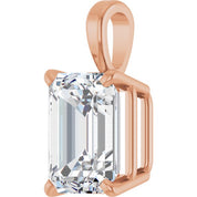 14K Rose 1 CT Lab-Grown Diamond Pendant