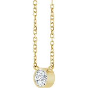 14K Yellow 1/5 CT Natural Diamond 16-18" Necklace