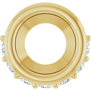 14K Yellow 5 mm Round 1/10 CTW Natural Diamond Semi-Set Hidden Halo Pendant