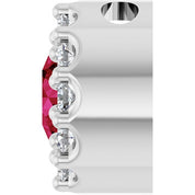 Platinum Natural Ruby & .08 CT Natural Diamond Halo-Style Pendant