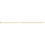14K Yellow 1/5 CT Natural Diamond Link 7" Bracelet