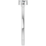 Sterling Silver 1/6 CTW Natural Diamond Semi-Set Stackable Ring