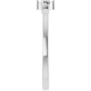 Sterling Silver 3.5x2 mm Marquise .08 CTW Natural Diamond Semi-Set Stackable Ring