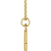 14K Yellow Petite Initial A 16" Necklace