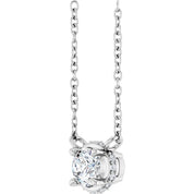 14K White 1/4 CTW Natural Diamond Hidden Halo 18" Necklace