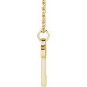 14K Yellow .0025 CT Natural Diamond Key 16-18" Necklace