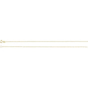 14K Yellow 1.25 mm Figaro 18" Chain
