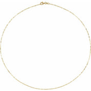 14K Yellow 1.25 mm Paperclip-Style 16" Chain