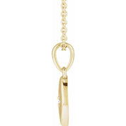 14K Yellow .015 CT Natural Diamond Star 16-18" Necklace