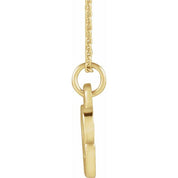 14K Yellow Petite Initial E 16" Necklace