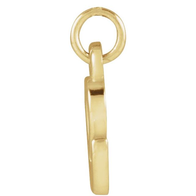 14K Yellow Petite Initial E Pendant