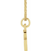 14K Yellow Petite Initial C 16" Necklace