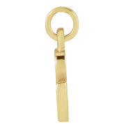 14K Yellow Petite Initial C Pendant