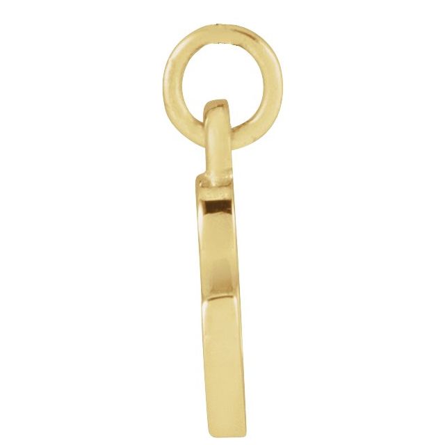 14K Yellow Petite Initial C Pendant