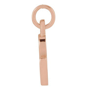 14K Rose Petite Initial C Pendant