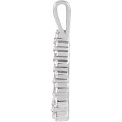 14K White 1/3 CTW Lab-Grown Diamond Pendant