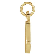14K Yellow Petite Initial A Pendant