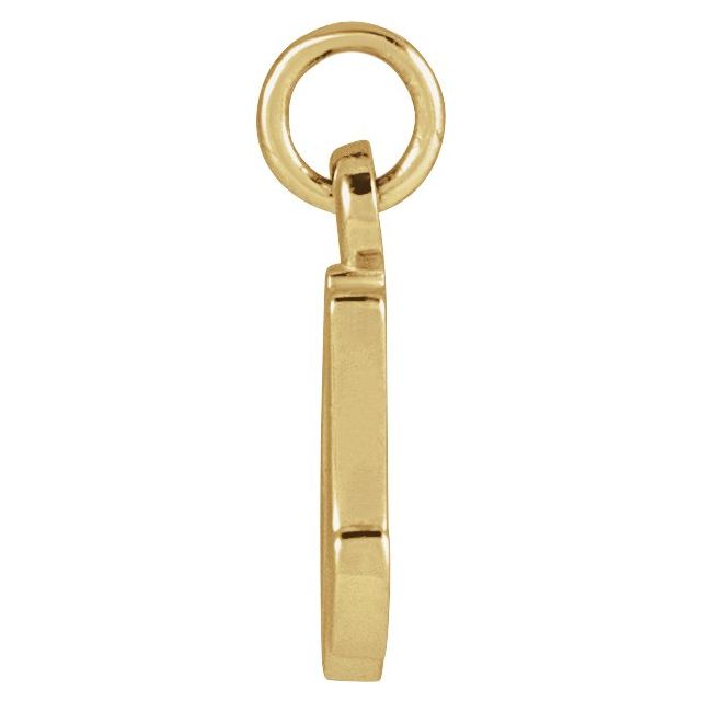 14K Yellow Petite Initial A Pendant