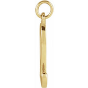 14K Yellow Petite Initial L Pendant