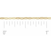 14K Yellow 1.25 mm Paperclip-Style Chain by the Inch