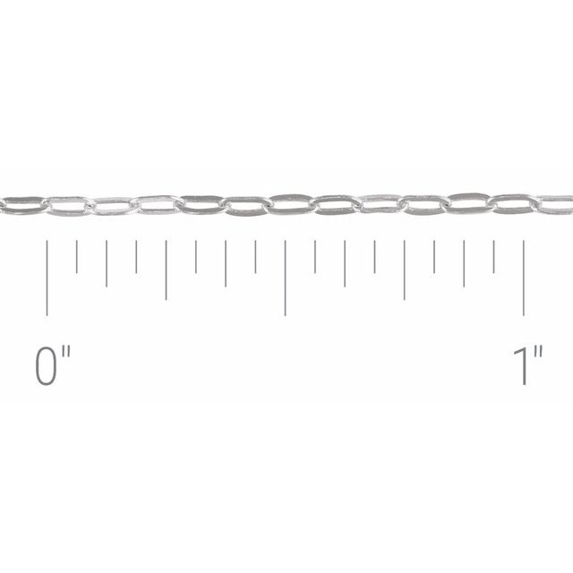 Sterling Silver 1.25 mm Paperclip-Style Chain by the Inch