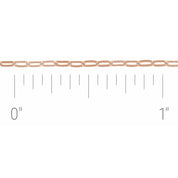 14K Rose 1.25 mm Paperclip-Style Chain by the Inch