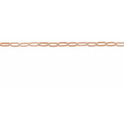 14K Rose 1.25 mm Paperclip-Style Chain by the Inch