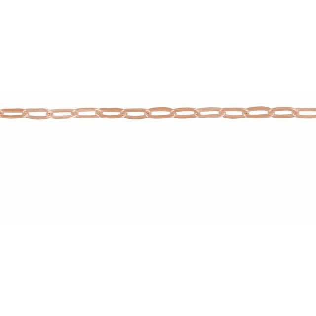 14K Rose 1.25 mm Paperclip-Style Chain by the Inch