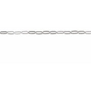 14K White 1.25 mm Paperclip-Style Chain by the Inch