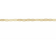 14K Yellow 1.25 mm Paperclip-Style Chain by the Inch
