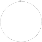 Sterling Silver 1.25 mm Figaro 16" Chain